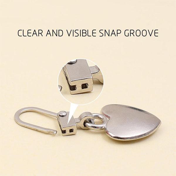 Herzförmige Metall-Reißverschlussschieber für DIY-Nähen und Reparatur