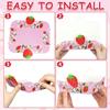 24Pcs Strawberry Paper Food Trays Cute Strawberry Snack Bowl Disposable Berry Dessert Boats for Strawberry Birthday Party Decoration Supplies