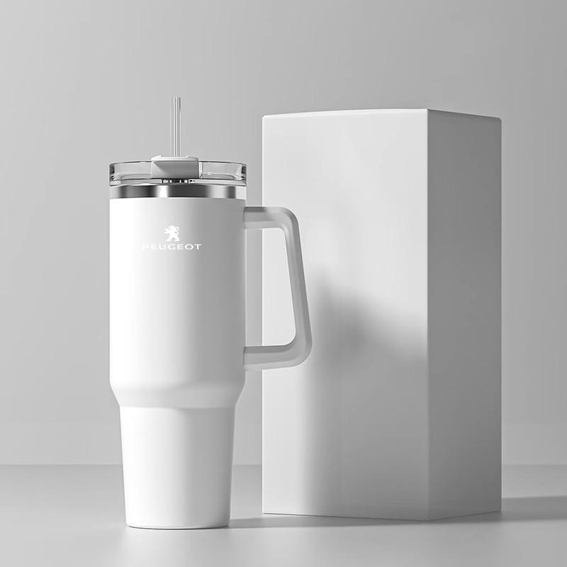 2026 Het Bilklistermärke 1200ML Stor Kapacitet Rostfritt Stål BilLogo Isolerad Mugge För Peugeot 206 307 308 3008 207 208 407 408 5