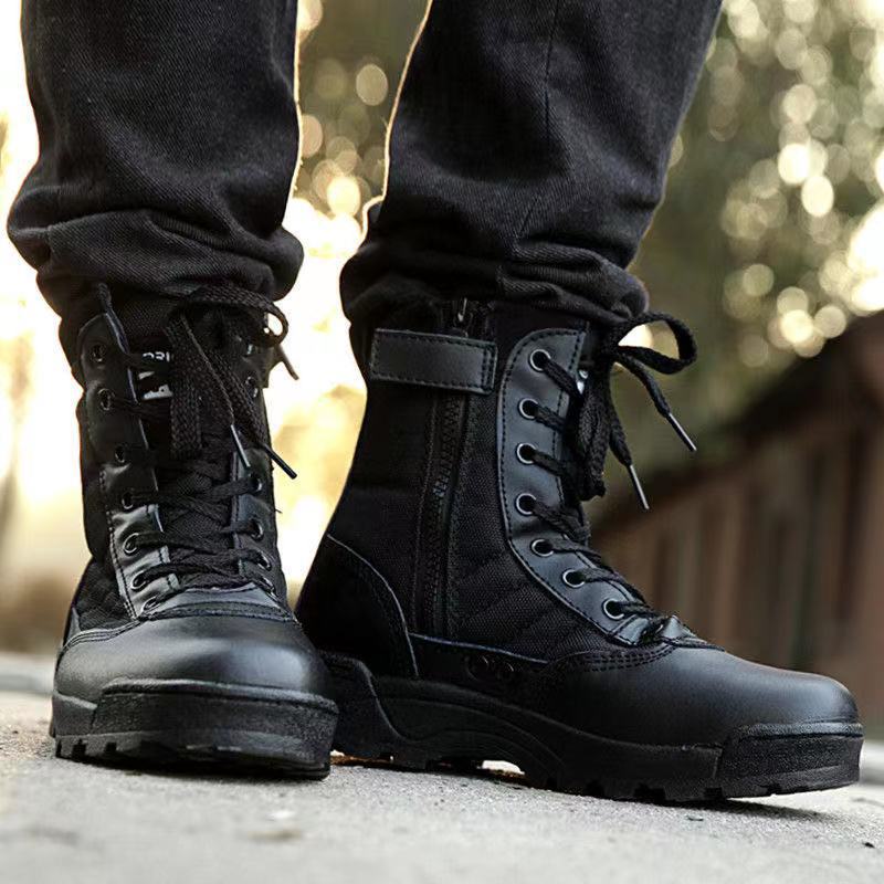 Pánské zimní nadměrné velikosti polstrované zateplené vysoké turistické sněhule boty teplé pohodlné protiskluzové boty prodyšné turistické boty