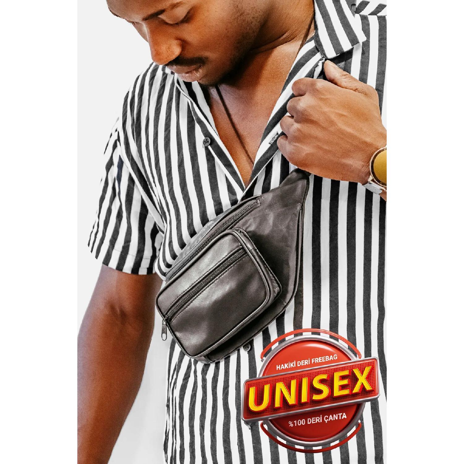 

Genuine Leather Black Freebag - Waist Bag чёрный