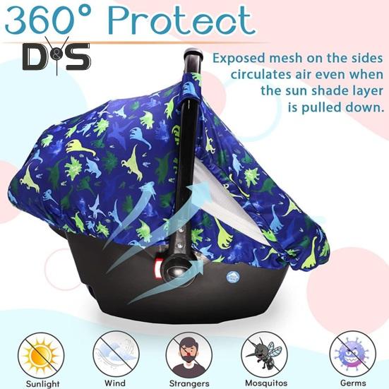 Infant Basket Cover Keep Warm Safe 360 Degree Windproof Protection Baby Basket Cover for Strollers Carriers