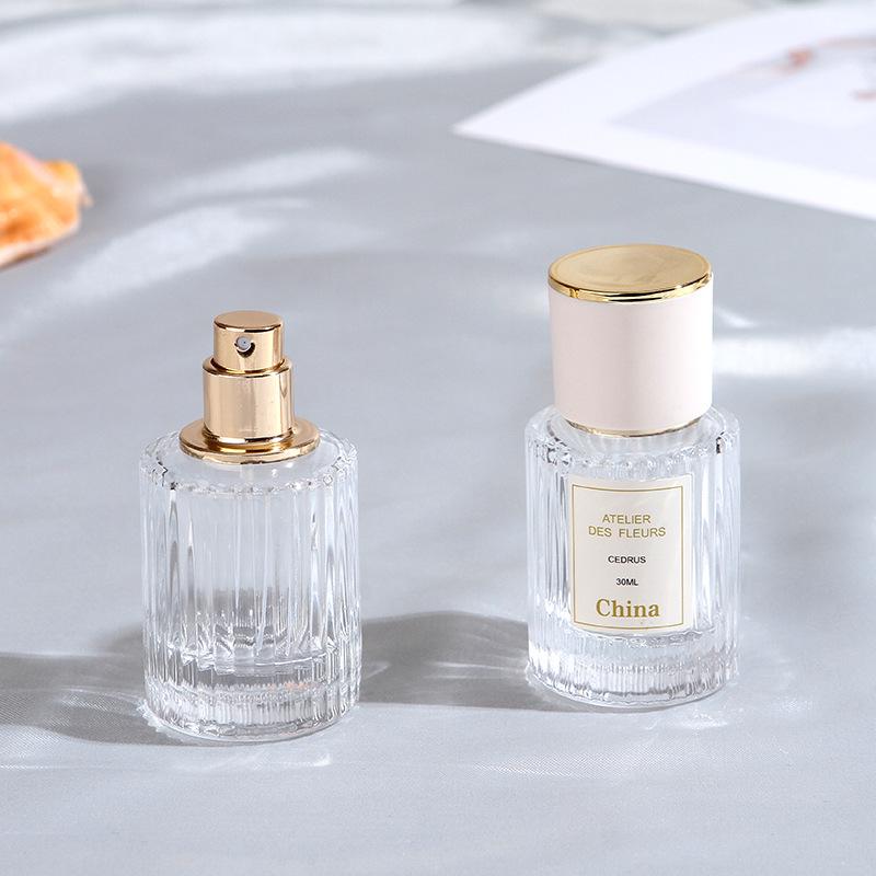 30ml High-End Glass Perfume Atomizer, Portable 50ml Empty Sample Bottle, KOU Style