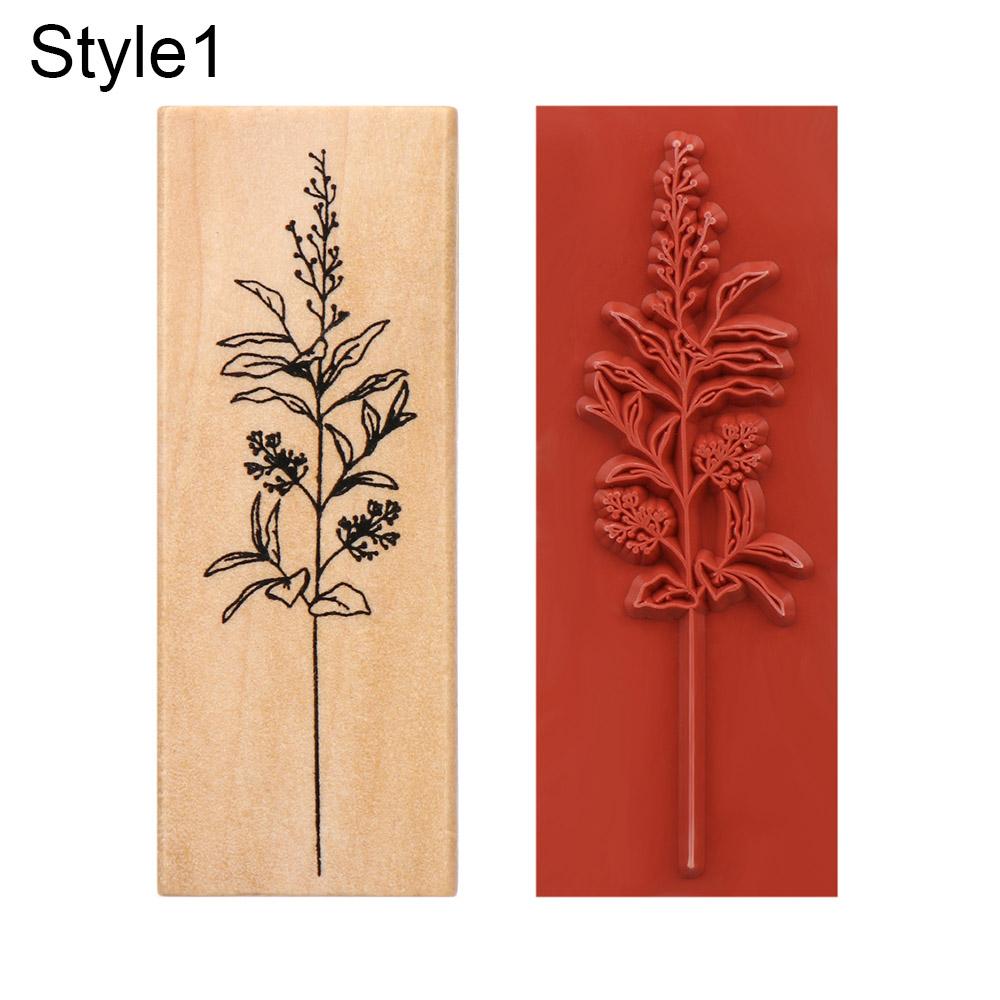 1PC Crafts standard stamp Garden Arts Scrapbooking Vintage grass plants DIY wooden rubber stamps