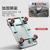 Thickened Stainless Steel Trolley for Carrying Goods, All-steel Household Handling Cart, Silent and Durable