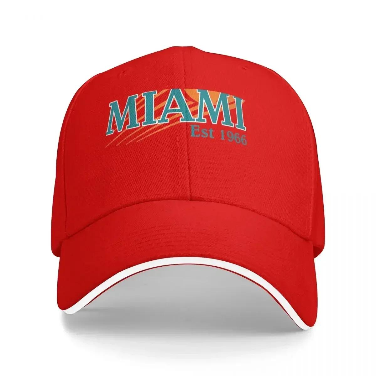 

Miami Est 1966 Sports Team Athletic Novelty Dolphin Baseball Cap Custom Cap Hat Baseball Cap Mountaineering Unisexs Hats WoUnisexs