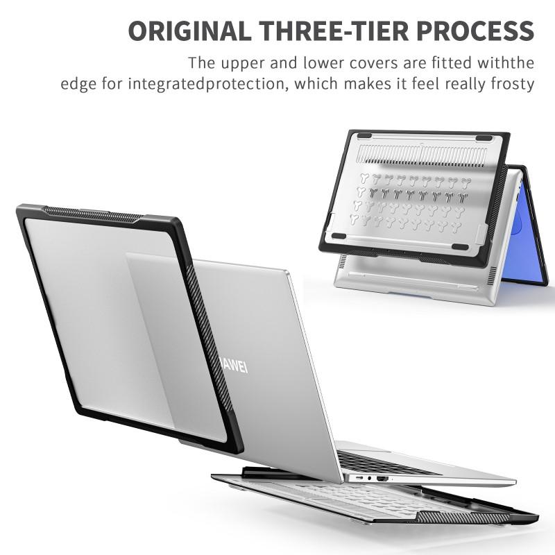Matte Finish Laptop Case MateBook D14 Shockproof TPU PC Protective Cover Anti-Slip Heat Dissipation Lightweight