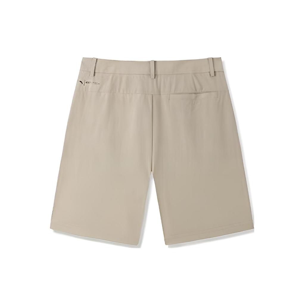 Anta Comprehensive Training Series Logo Letter Mid-Waist Straight Leg Woven Five-Point Shorts Men Shorts Moka-Khaki 152337531-2