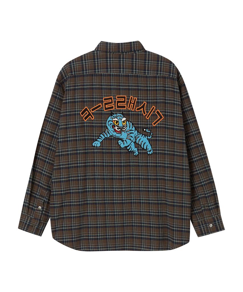 BEYOND CLOSET New Classic Preppy Cut Check Shirt Brown