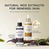 Tonico Esfoliante Riso Nero e Riso Bianco, Duo Ampoule Glow Riso Shot, Ampolla Idratante alla Niacinamide per Cura Quotidiana della Pelle, Minimizzatore Pori per Al