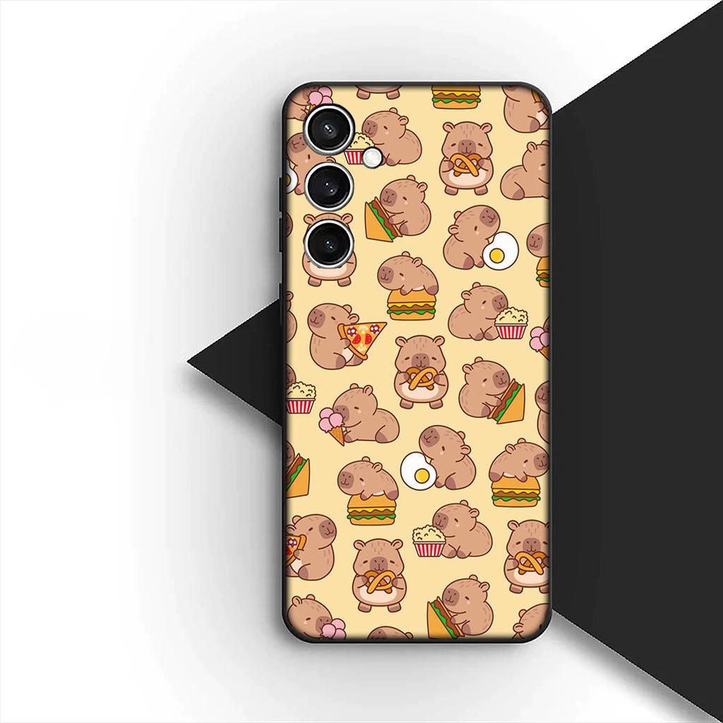 Anime Capybaras Phone Case for Samsung Galaxy S24 S25 S23 FE Ultra Plus S7 Edge S25+ S23+ A56 5G Protective Cover