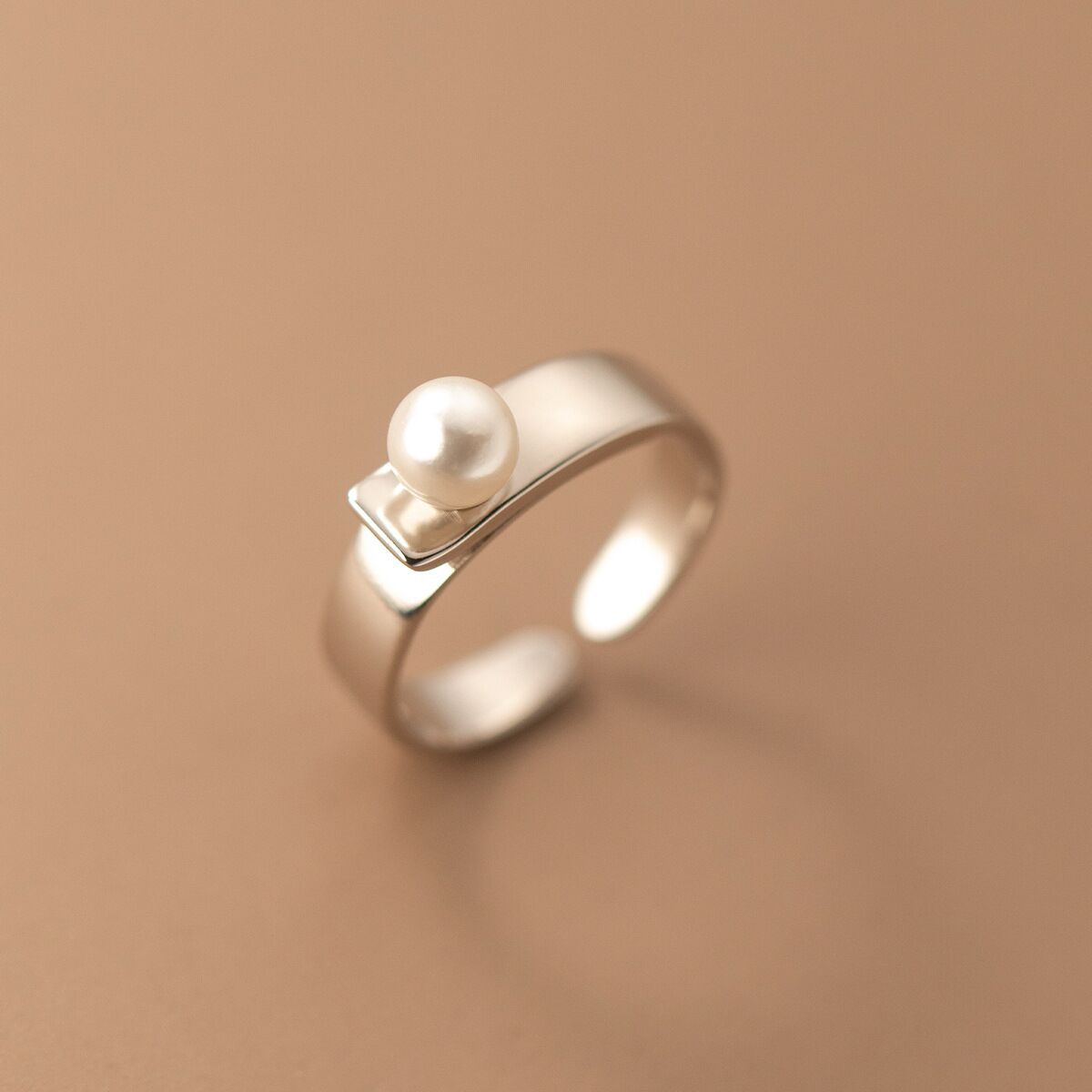 

Original 925 Sterling Silver Pearl Rings For Women Counple Wedding Engagement Silver Women s Vintage Ring Jewelry resizable