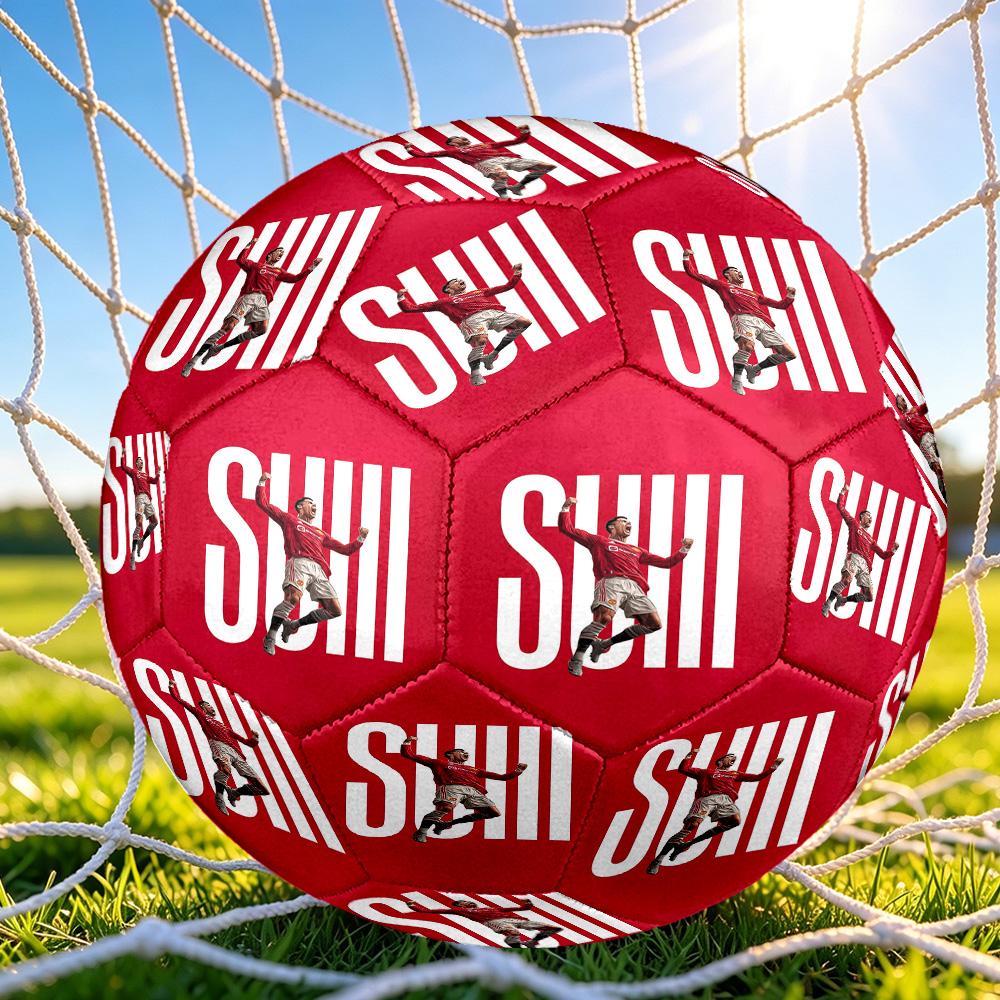 1pc Ronaldo Manchester Soccer Ball Size 5, Suitable for Practice Matches/tournament Training,Lightweight and Durable. cl70220