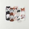 Women's Cute Cartoon Cat Mid-Calf Socks Cotton Japanese Lucky Cat Fashion Socks
