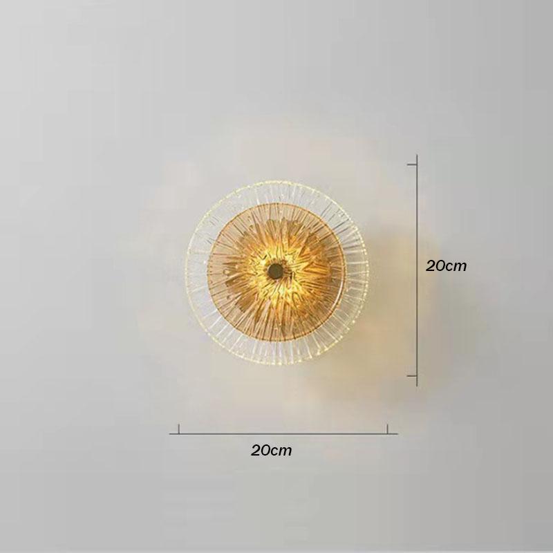 

Nordic LED Круглый настенный светильник, роскошные стеклянные потолочные светильники, комбинация для гостиной, телевизора, фона, прикроватной тумбочки, коридора, прохода Cool White(5500-7000K)