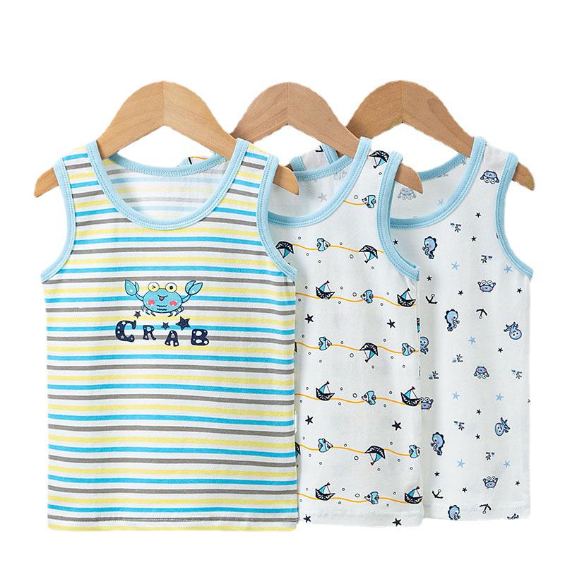 Children's Trendy Cotton Vest: Thin, Elastic Camisole for Boys & Girls - Perfect Summer Base Layer.