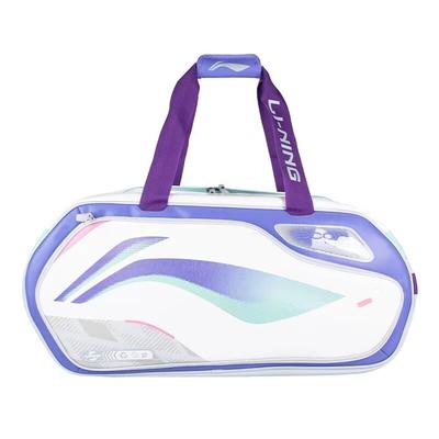 Li-Ning Portable Lightweight Durable PU Fitness Bag Unisex Bags White ABJU013-2