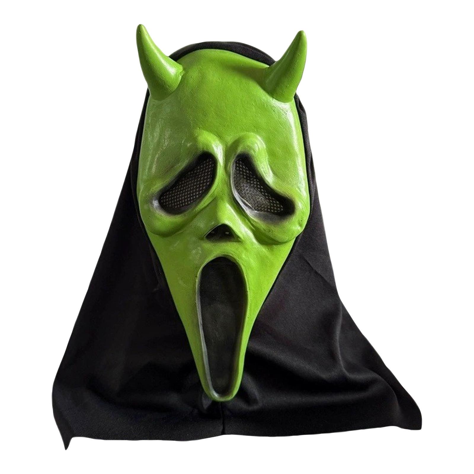 

Halloween Dark Role Playing Mask, Suitable Horror Latex Mask A Funny Mask One Size зелёный