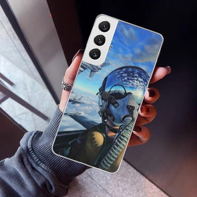 Military Aircraft Warship Fighter Phone Case For Samsung Galaxy S26 S25 Edge S24 S23 Ultra S22 Plus S21 S20 FE Soft TPU Back Cov