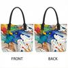  Colorful Watercolor Print Tote Bag Fashion Large Capacity Casual Shoulder Handbag for Daily Use