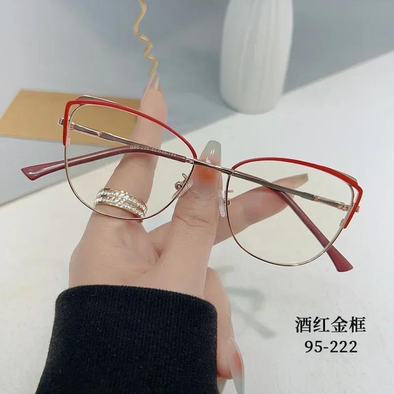New Fashion Anti Blue Light Blocking Glasses Women Men Retro Cat Eye Frame Reading Computer Clear Lens Simple Female Eyeglasses