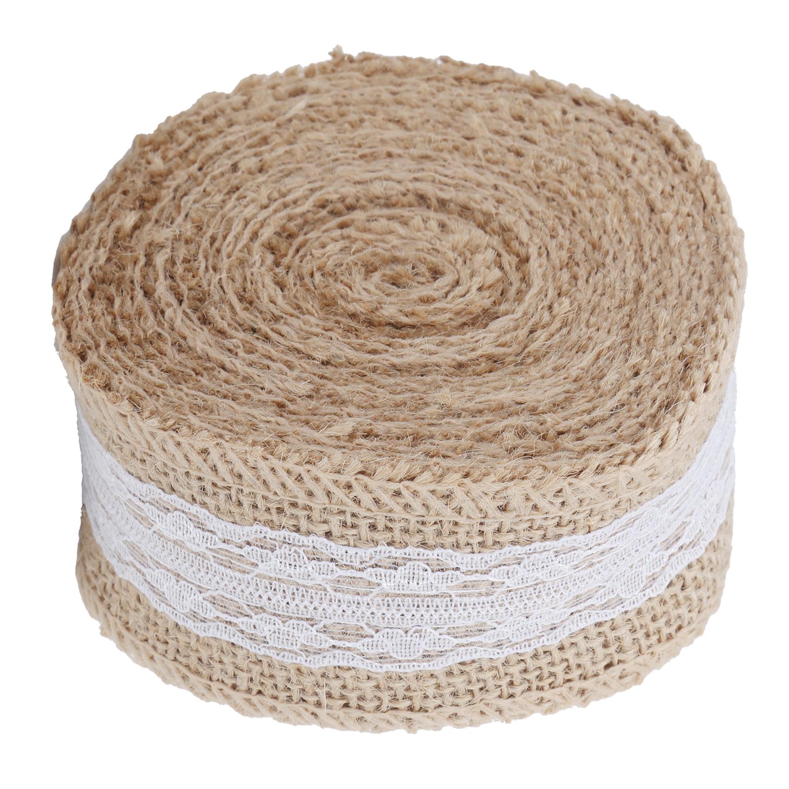 

Burlap Ribbon 5.5yd DIY Diverse Styles Lace Burlap Roll for Wedding Party Gift Packaging Industrial Packaging Arts Small lace trim
