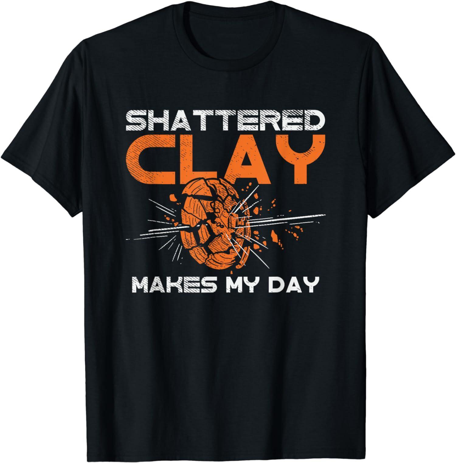 NEW LIMITED Shattered Clay Makes My Day Skeet Shooting Sniper T-Shirt L