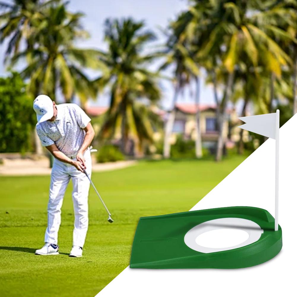 Golf Putting Cup Golf Putting Training Aids with Flag Golf Putting Disc Golfs Practice Hole Cups Auxiliary Tool for Men Women