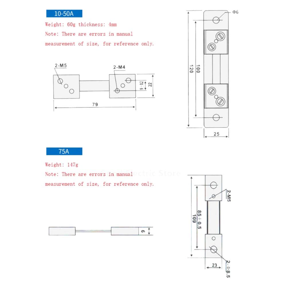 1Pcs Grade A FL-2 Shunt 60A 75A 100A 150A 200A 250A 300A 400A 500A 75mV Welding Machine Brass Resistor DC Shunts