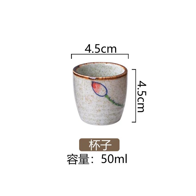 Japanischer Stil Hefeng Handbemalte Keramik Teetasse Weinglas Kleine Größe Trinkbecher Hotel Hitzebeständig Verdickt Zuhause Tee