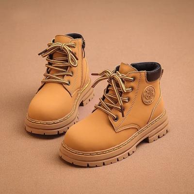 Herbst und Winter Baby Lederstiefel Kinder Martin Stiefel kleine gelbe Stiefel kurze Stiefel Klassenkamerad