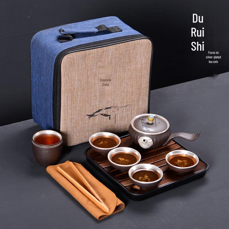 Pure Silver Zisha Kung Fu Tea Set