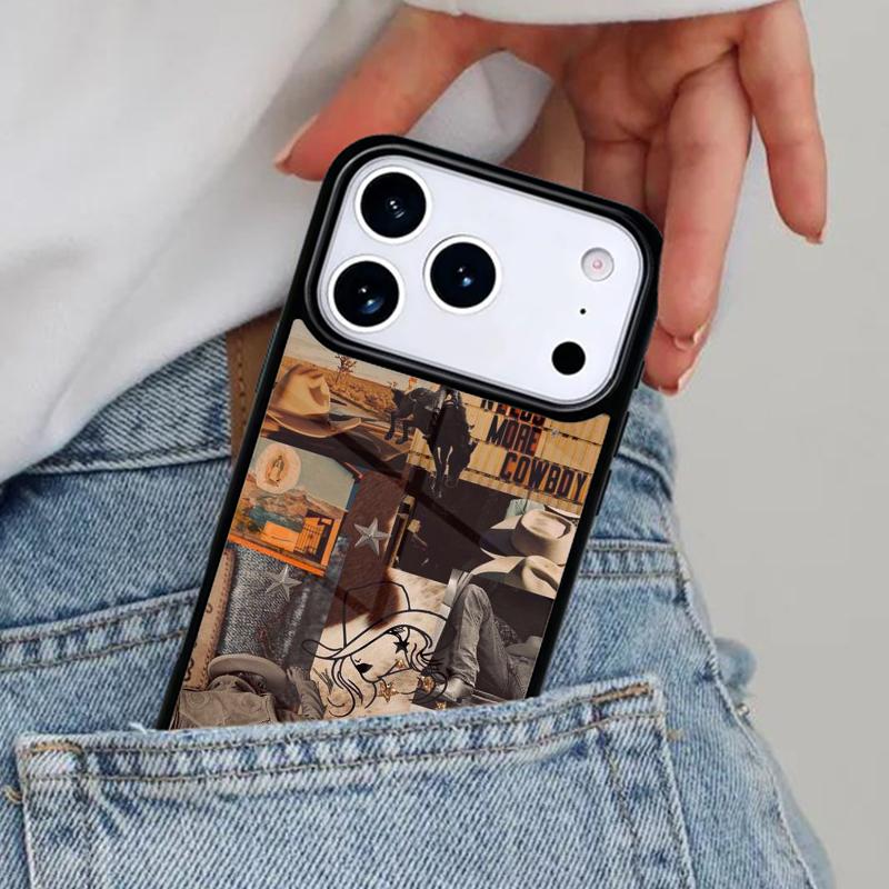 Cowboy Cowgirl Howdy Western Ranch Boho Phone Case for iPhone 16e 15 14 13 12 17 Pro Max Plus Air 17pro Cover Coque