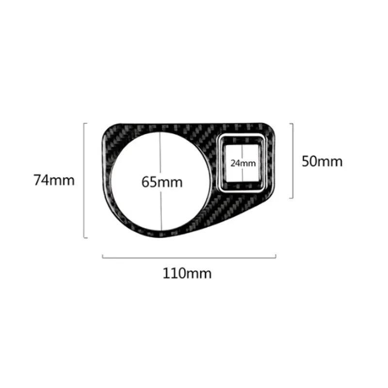 1Set Self-adhesive Left Car Headlight Switch Frame Trim Stickers Carbon Fiber Car Decoration for Volkswagen Golf 7 2013-2017