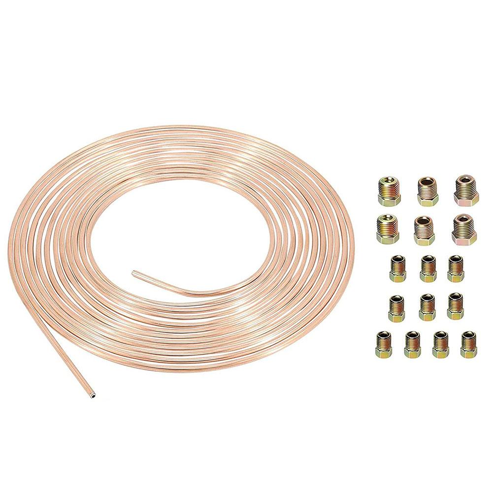 3/16-Inch Brake Hose with 300 Inches Length and Full Set of 16 Nuts and Connectors Engineered for Vehicle Brake Repair