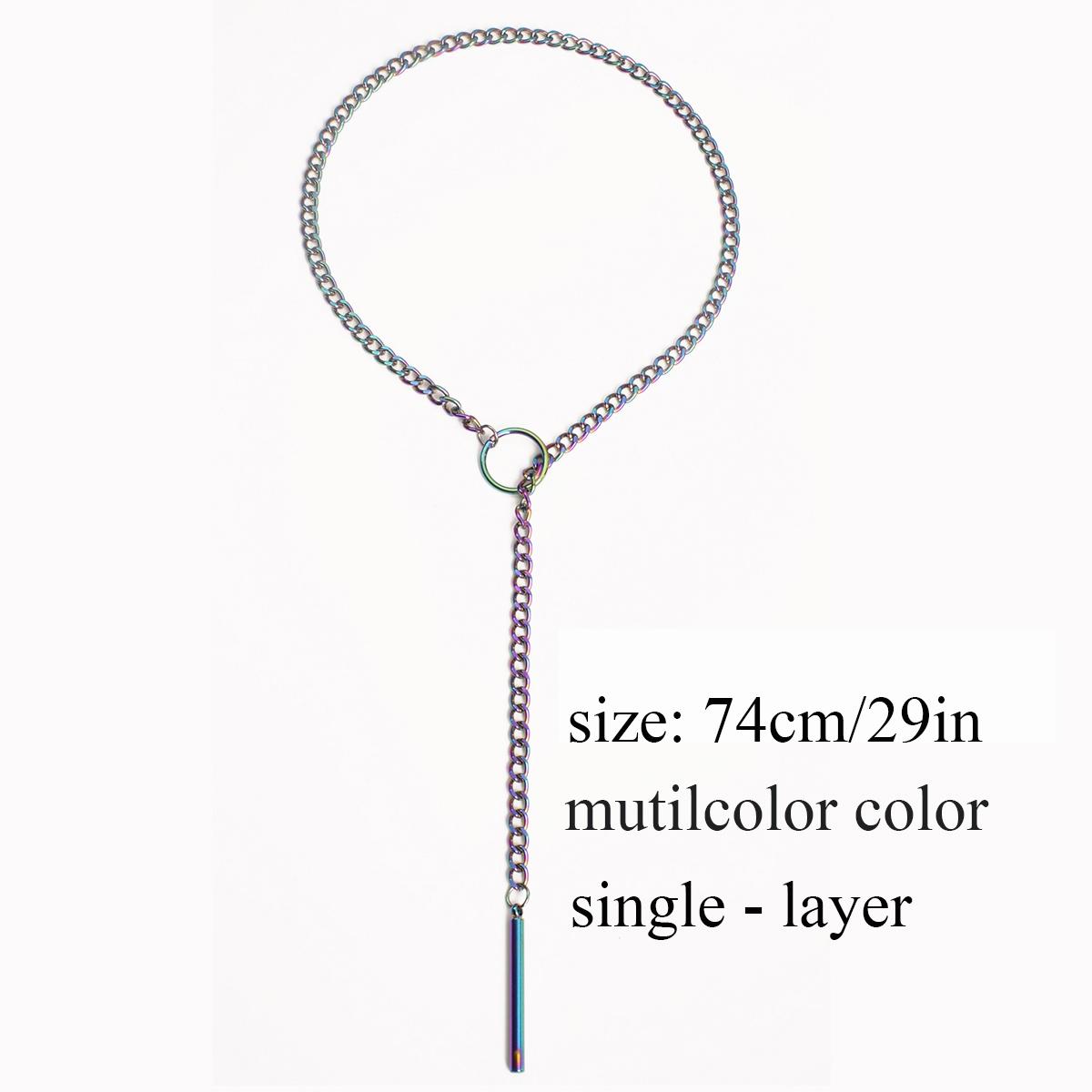 

Slip Chain Necklace Women S Choker Minimalist Bar Pendant Lariat Necklace Layering Jewelry