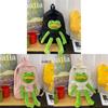 Cartoon-Frosch-Rucksack für Kinder und Jugendliche, Oxford-Stoff, lässige Schultasche mit Luftstrom-Komfort