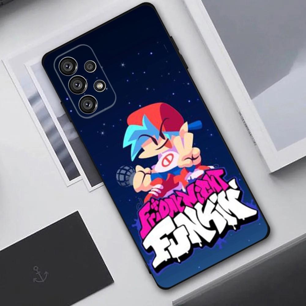 Friday N-Night Funkin Phone Case For Samsung Galaxy A20,A21s,A22,A31,A32,A52,A53,A72,73,A80,A91 Soft Black Cover