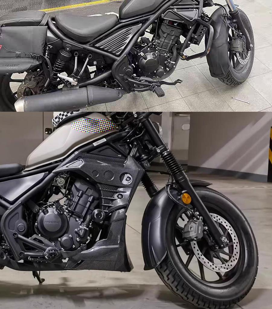 Compatible models: Rebel 250 500 2017-2026 Front Fender Mudguard 20cm Extension Extension Fender Mudguard Motorcycle Splash Guard Rebel 250 Custom Par