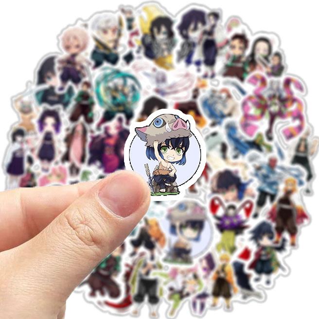 55/110/220Pcs stickers of Nezuko Kamado from Demon Slayer anime, suitable for DIY projects on phones laptops suitcases skateboards and graffiti