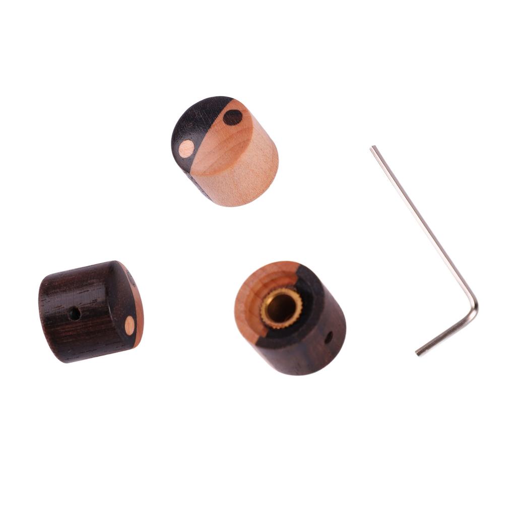 3Pcs Guitar Control Knob Fit Top Wood Set Kit Instrument Accessory for Replacement GD416