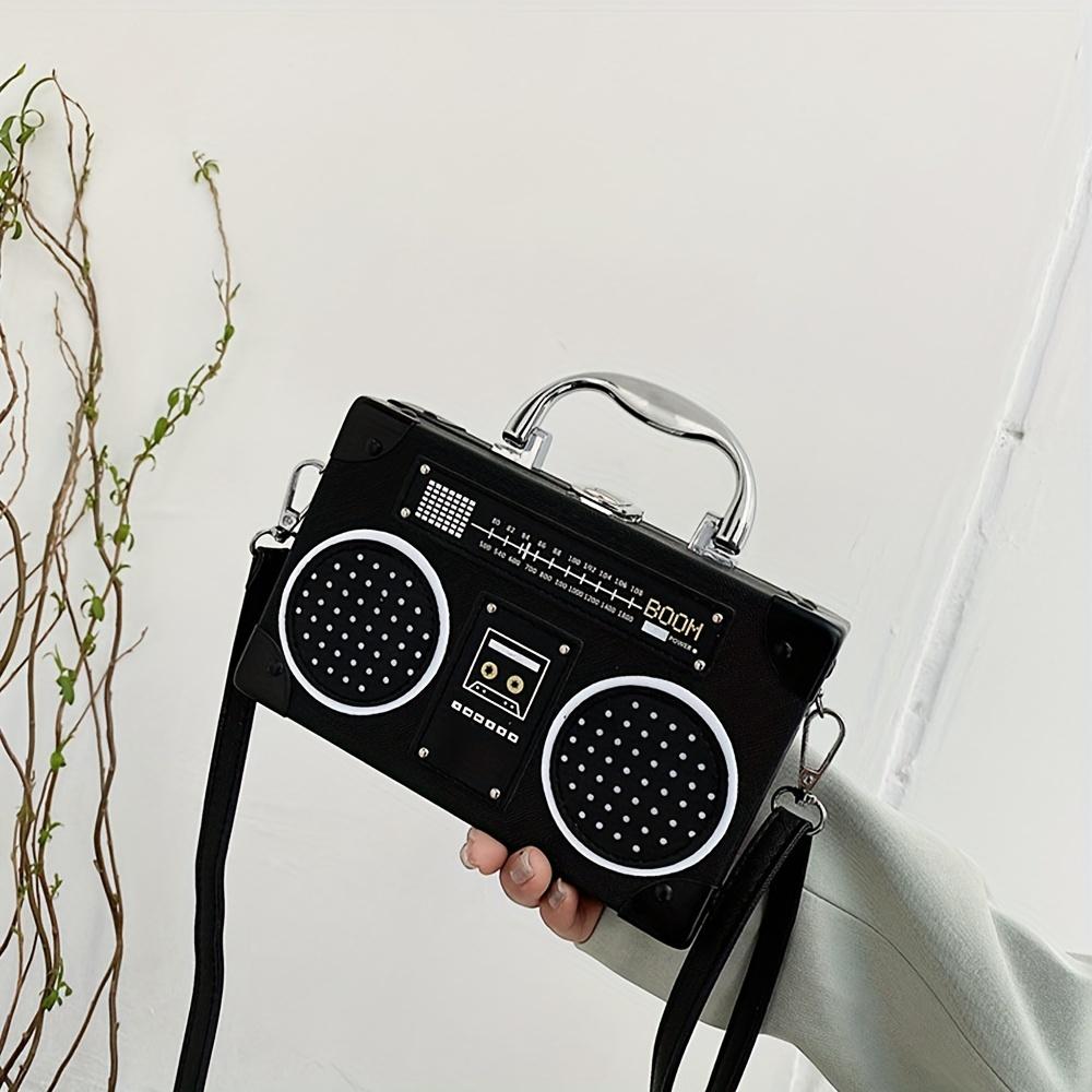 Niche Radio Design Small Shoulder Bag  Novelty Top Handle Satchel Bag For Women  Retro Outgoing Bag