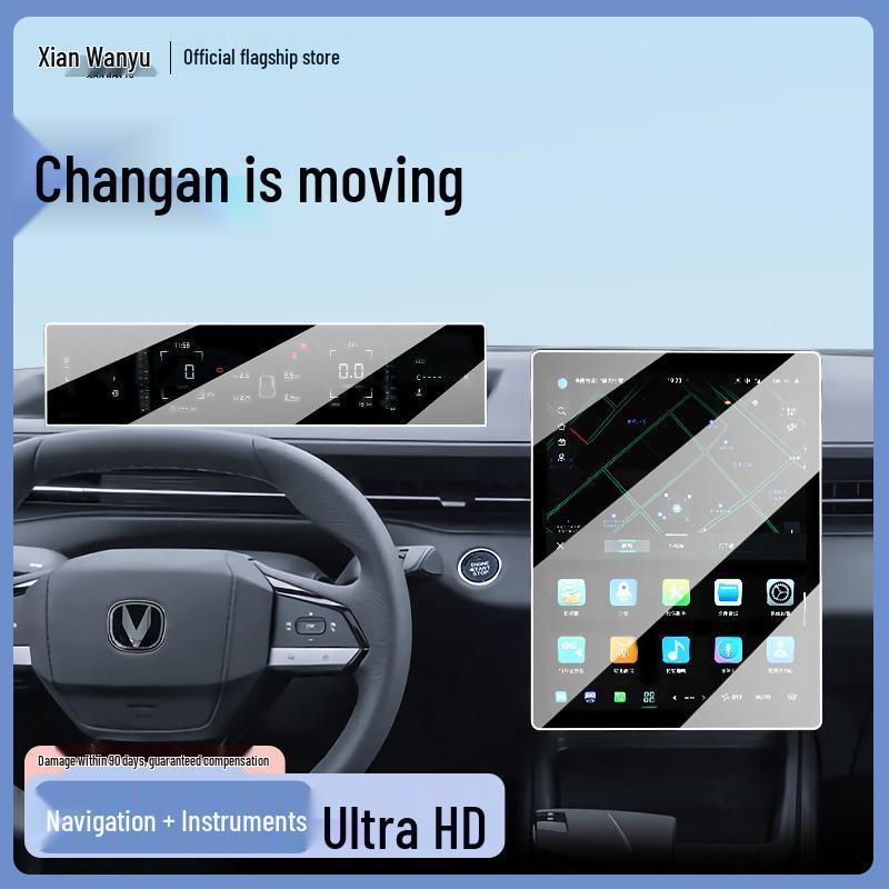 Changan Eado Center Console Tempered Film Screen Protector - 25 Models Compatible