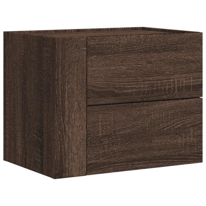 VidaXL Table de chevet murale chêne marron 45x30x35 cm 848337