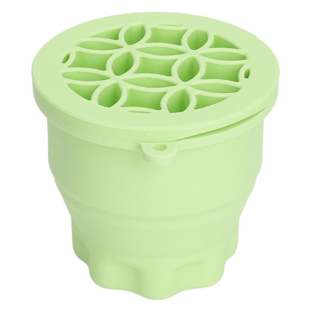 2 in 1 Makeup Brush Cleaning Mat with Brush Drying Rack Folding Space Saving Cosmetic Brush Cleaner Bowl