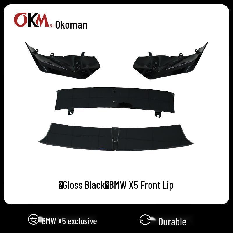 BMW X5 G05 Front Lip Carbon Fiber MP Kit - No-Drill Splitter Upgrade Gloss Black