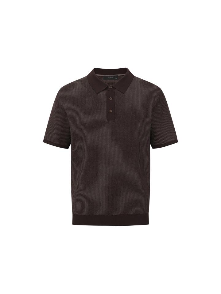 And Z Men S) Two-Tone Collared Short Sleeve T-Shirt_Bzf2Et1104Br Br (Brown) / 95