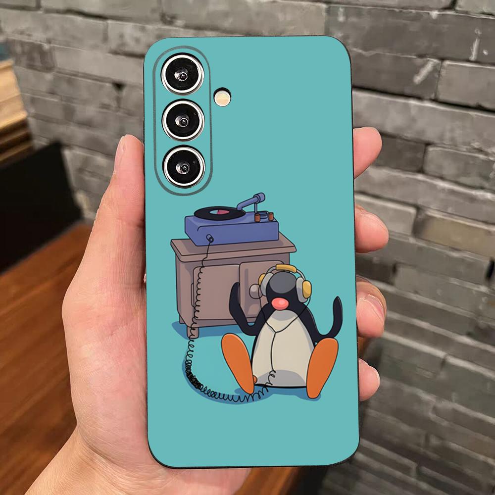 

Cartoon P-Pingu Phone Case For Samsung S26 S25 Edge S24 S23 S22 S21 S20 Ultra Plus Fe Galaxy Silicon Cover Galaxy S25 Ultra