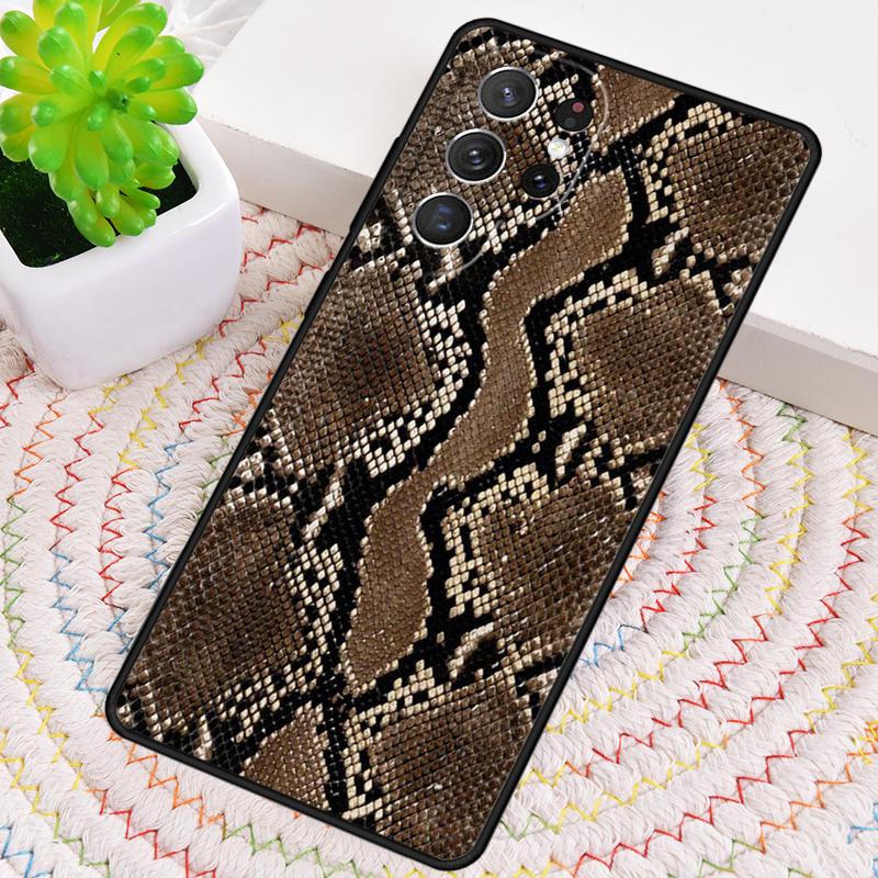 Snake Skin Texture TPU Phone Case For Samsung Galaxy Note 10 Pro S26 S25 S24 S23 S22 Ultra Plus S21 FE S20 Shockproof Cover