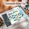 Fantasy Adventure Theme Soft Crystal Velvet Rug Custom Name & Text Print Non Slip Floor Rug for Bedroom Living Room